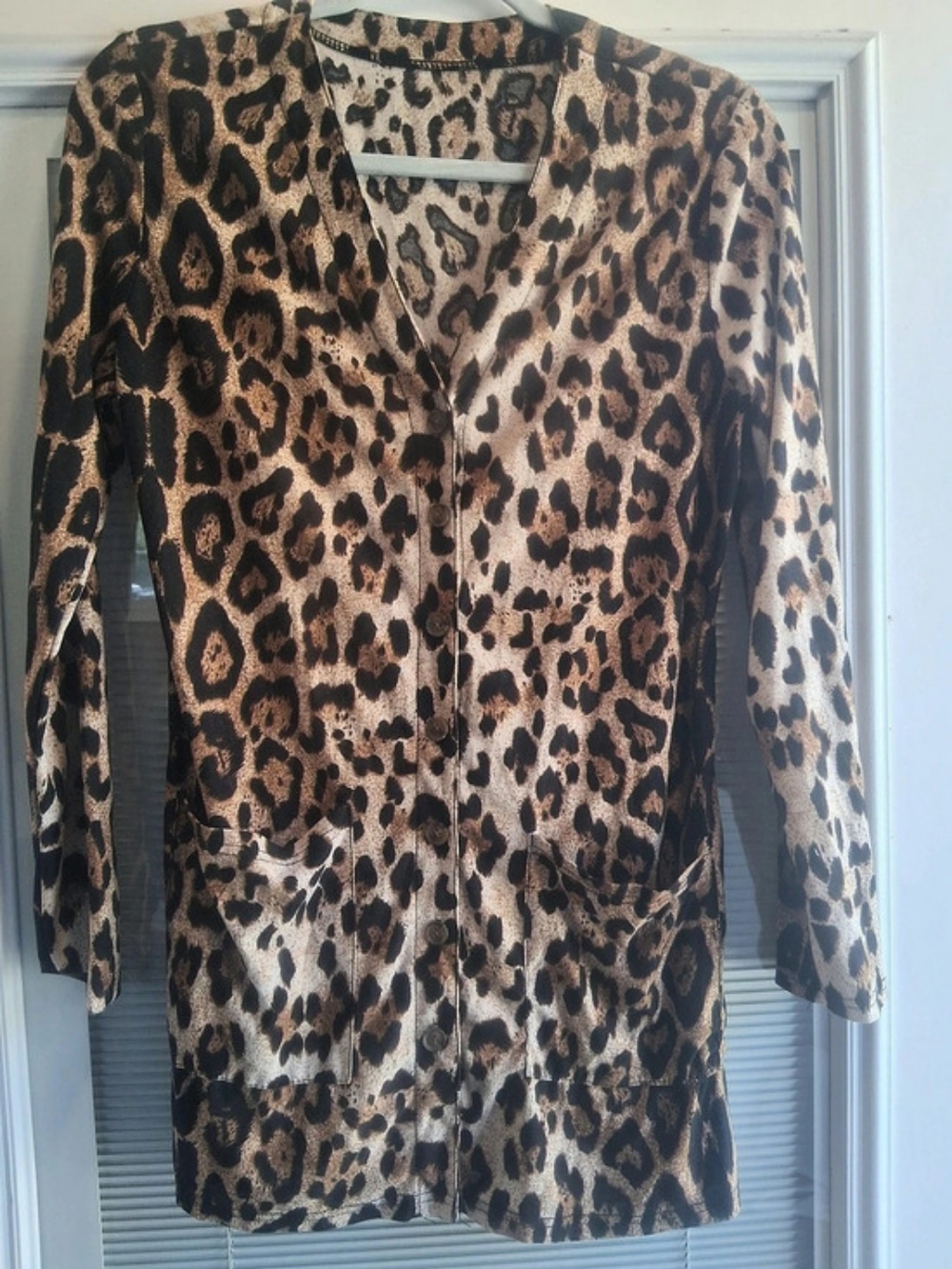 Leopard Print Blouse Size Small